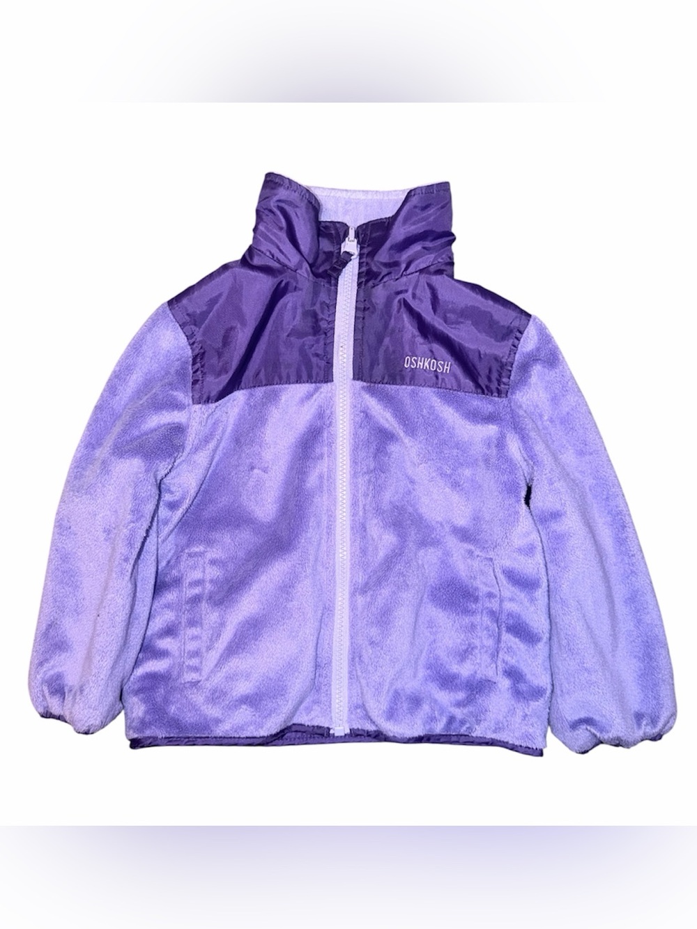 OshKosh B'gosh Reversible Lavender & Purple Fleece Jacket - 3T